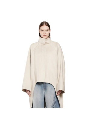 Asymmetric Double Face Cashmere Coat