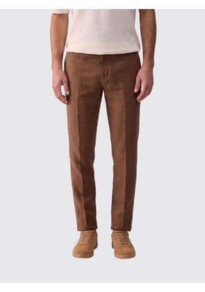 LIU JO Tailored Linen Trousers with Off-Center Closure and Slash Pockets