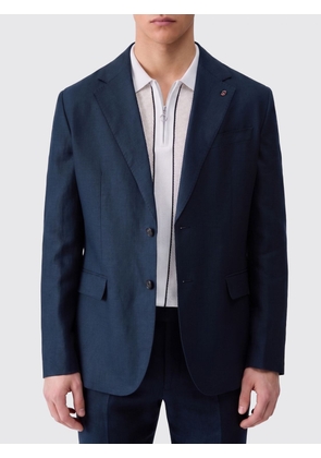 LIU JO Single-Breasted Linen Blazer with Classic Lapels and Flap Pockets