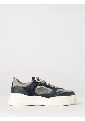 FENDI Force Low-Top Suede Calfskin Trainers with Chunky Sole