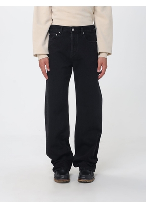 JACQUEMUS Straight Mid-Rise Black Cotton Denim Jeans