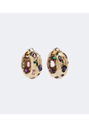 Jimmy Choo Crystal-embellished hoop earrings