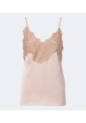 Valentino Lace-trimmed cady camisole