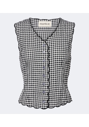 Montce Gingham scalloped vest