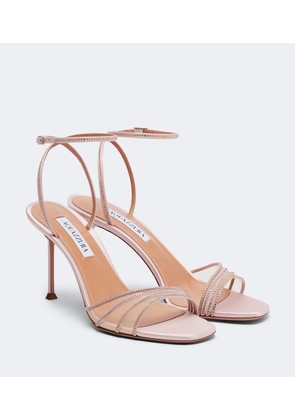 Aquazzura Dream Girl suede and mesh sandals
