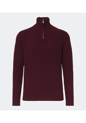 Allude Wool and cashmere half-zip sweater