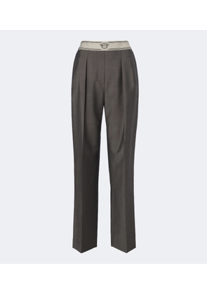 Versace Wool and mohair straight pants