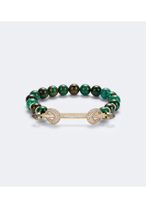 Ananya Chakra 18kt gold beaded bracelet with gemstones