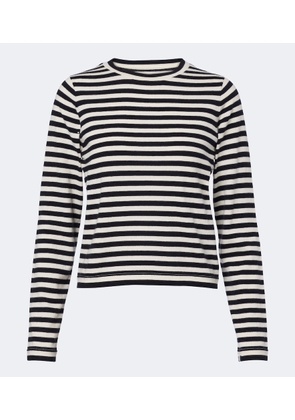 Extreme Cashmere NÂ°451 Lisa striped cotton and cashmere top