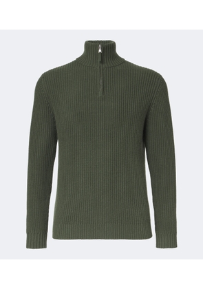 Allude Wool and cashmere half-zip sweater