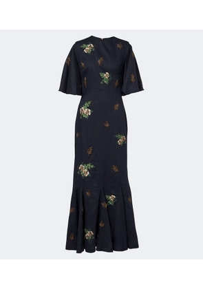 Agua by Agua Bendita Ave Anhelo floral linen maxi dress