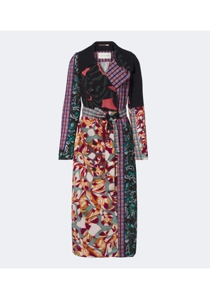 Dries Van Noten Printed wrap coat