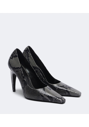 JUDE Fame snake-effect leather pumps