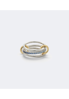Spinelli Kilcollin Tigris sterling silver and 18kt gold ring with sapphires