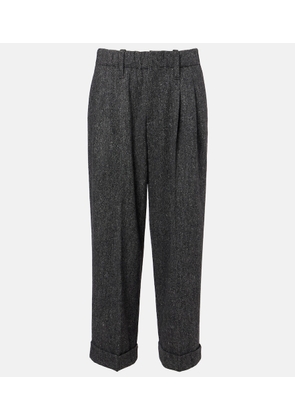 Brunello Cucinelli Pleated wool-blend tapered pants