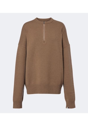 Extreme Cashmere NÂ°496 Like cashmere-blend half-zip sweater