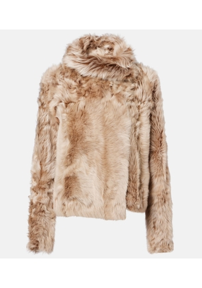 Yves Salomon Reversible shearling wrap jacket