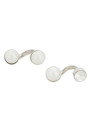Dries Van Noten Handmade Shell Paste Set Of 2 Rings in Silver - Metallic Silver. Size L (also in S, M).