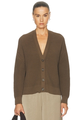 Jenni Kayne Cropped Cotton Cocoon Cardigan in Olive - Olive. Size M (also in XS, S, L).