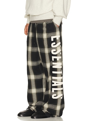 Fear of God ESSENTIALS Lounge Pant in Iron Grey Plaid - Grey. Size XL/1X (also in XS, S, M, L, XXL/2X, XXXL/3X).