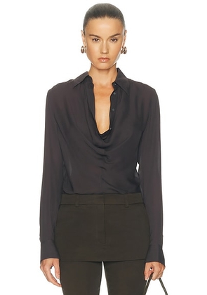 Acne Studios Shaydana Long Sleeve Top in Graphite Grey - Grey. Size 38 (also in 34, 36).