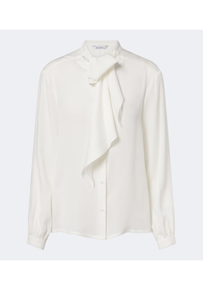 Max Mara Tie-neck silk blouse