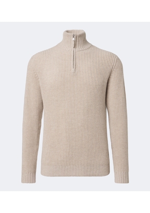 Allude Wool and cashmere half-zip sweater