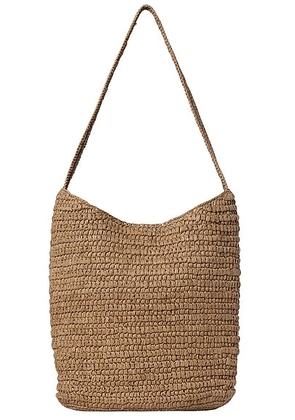 The Row Alma Raffia Shoulder Bag in The - Cream. Size all.