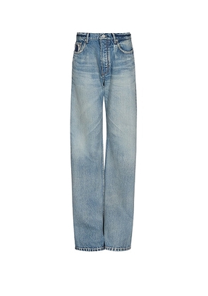 ALAÏA Straight Leg in Dirty Wash - Blue. Size 28 (also in ).
