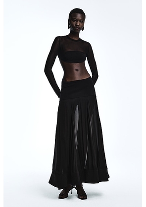 REVOLVE LOS ANGELES Etienor Maxi Skirt in Black - Black. Size XS (also in S, XXS, M, L, XL).