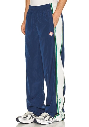 Casablanca Track Pants in Navy  Green  White  & Yellow - Blue. Size M (also in S, L, XL/1X).