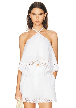 A.L.C. Aleia Top in White - White. Size M (also in S, L).