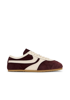 Dries Van Noten Slim Sneaker in Dark Purple - Burgundy. Size 37 (also in 36, 38, 39, 40, 41).