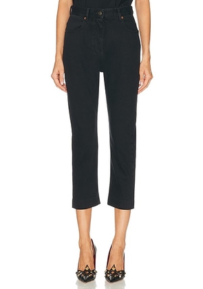 Valentino Cropped Straight Leg in Nero - Black. Size 28 (also in 26).