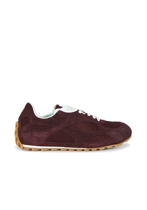Bottega Veneta Orbit Flash Sneaker in Deep Mahogany & Glacier - Burgundy. Size 38 (also in 36, 37, 39, 40, 41).