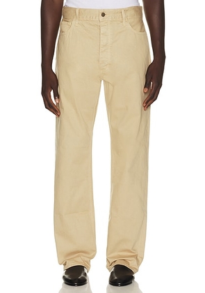 Fear of God ESSENTIALS Denim 5-Pocket Jeans in Overdyed Dune - Brown. Size 34 (also in 28, 29, 30, 31, 32, 36, 38).