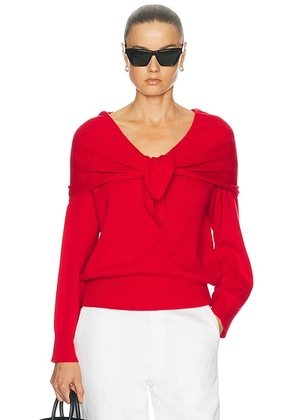 TOVE Malia Cashmere Jumper Sweater in Red - Red. Size M (also in S, L).