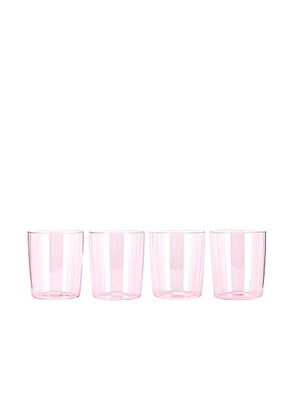 HAWKINS NEW YORK Essential Glass Medium Set Of 4 in Blush - Blush. Size all.