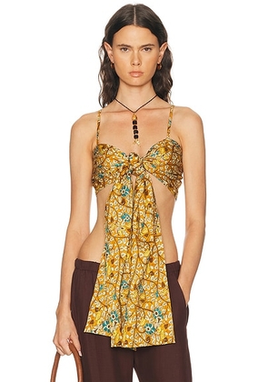 CHAN LUU Top in Marigold - Metallic Gold. Size 1 (also in ).