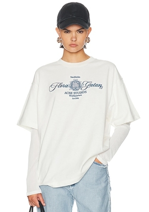 Acne Studios Edra T-Shirt in Off White & Ecru - White. Size M (also in L, S, XS).