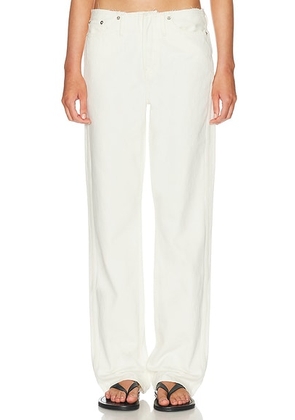 RE/DONE Roxy Loose Wide Leg Jeans in Crema - Cream. Size 26 (also in 24, 25, 28, 29, 30, 31, 32).