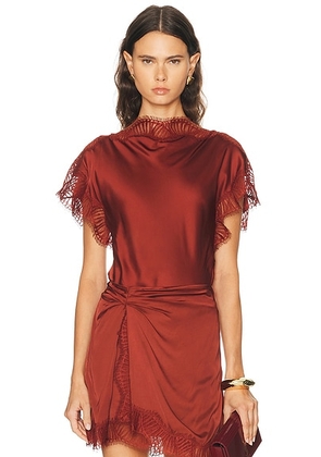 A.L.C. Luna Top in Sandalwood - Rust. Size 6 (also in 2, 4).