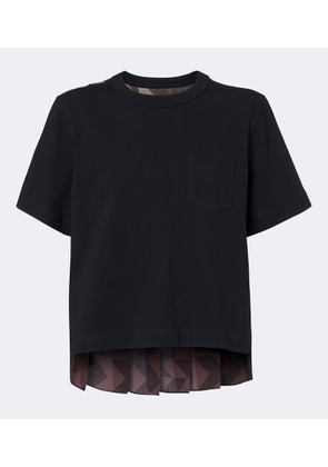 Sacai x A.P.C. pleated cotton T-shirt