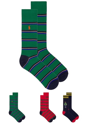 Polo Ralph Lauren Heritage Bear Socks Gift Box in Assorted - Multi. Size all.
