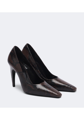 JUDE Fame snake-effect leather pumps