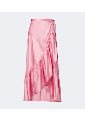 Eres Conversion silk satin midi skirt