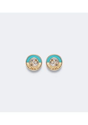 Piaget Possession Vibrant Palace 18kt rose gold earrings with turquoise and diamonds