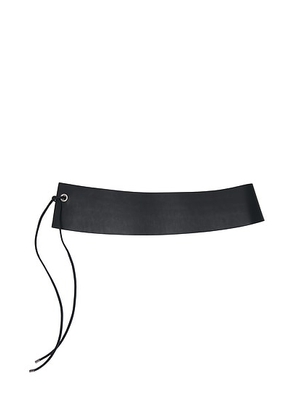 St. Agni Asymmetric Belt in Black - Black. Size M/L (also in XS/S).