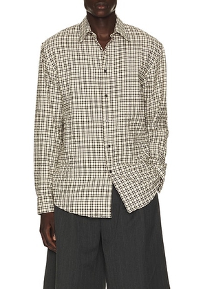 Dries Van Noten Caper Shirt in Ecru - Cream. Size 50 (also in 46, 48, 52).