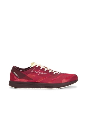 Y-3 Adizero Rc6 Sneaker in Active Maroon & Night Red - Burgundy. Size 8 (also in 8.5, 9, 9.5, 10, 10.5, 11, 11.5).